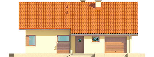 Tori III G1 ECONOMIC B - Projekty domów ARCHIPELAG - Tori III G1 ECONOMIC (wersja B) - elewacja frontowa