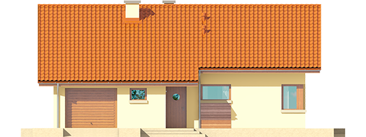 Tori III G1 ECONOMIC B - Projekty domów ARCHIPELAG - Tori III G1 ECONOMIC (wersja B) - elewacja frontowa