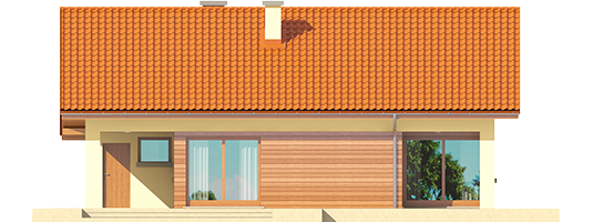 Tori III G1 ECONOMIC B - Projekty domów ARCHIPELAG - Tori III G1 ECONOMIC (wersja B) - elewacja tylna