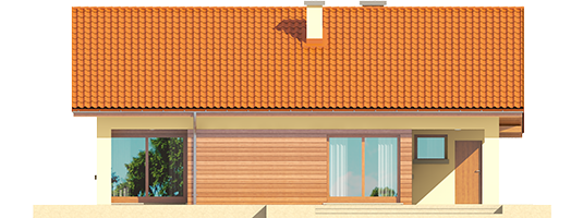 Tori III G1 ECONOMIC B - Projekty domów ARCHIPELAG - Tori III G1 ECONOMIC (wersja B) - elewacja tylna