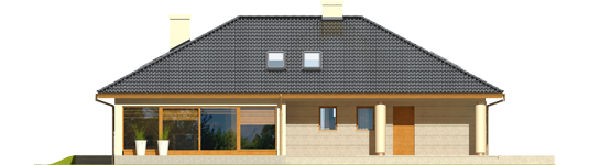 Alan II G2 - Projekt domu Alan II G2 - elewacja tylna