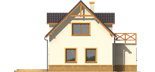 Ty - Projekt domu Teodozja - elewacja tylna