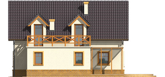 Ty - Projekt domu Teodozja - elewacja lewa