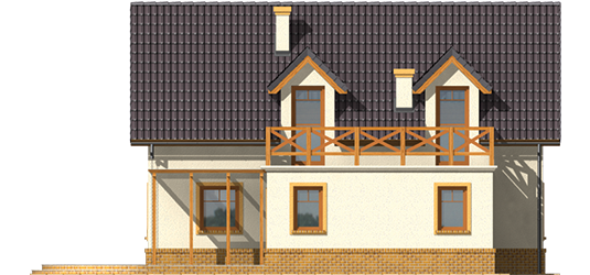 Ty - Projekt domu Teodozja - elewacja lewa