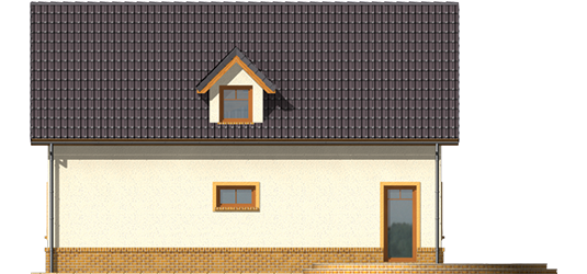 Ty - Projekt domu Teodozja - elewacja prawa