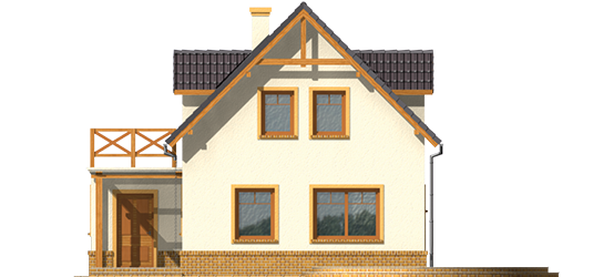 Ty - Projekt domu Teodozja - elewacja frontowa