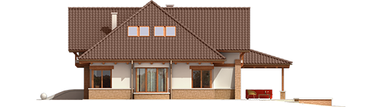 Edd G2 Mocca - Projekt domu Edek G2 Mocca - elewacja lewa