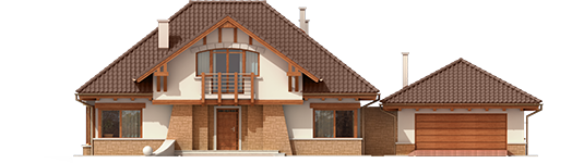 Edd G2 Mocca - Projekt domu Edek G2 Mocca - elewacja frontowa