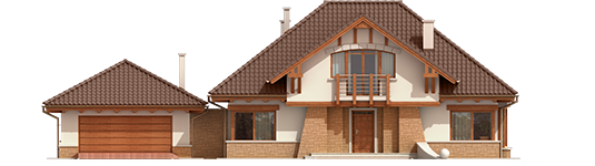 Edd G2 Mocca - Projekt domu Edek G2 Mocca - elewacja frontowa