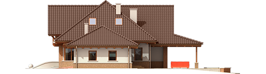 Edd G2 Mocca - Projekt domu Edek G2 Mocca - elewacja prawa