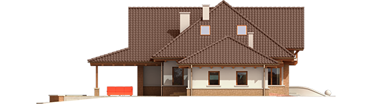 Edd G2 Mocca - Projekt domu Edek G2 Mocca - elewacja prawa