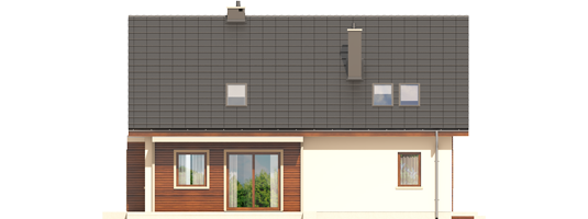 Arizona II G1 - Projekt domu Arizona II G1 - elewacja tylna