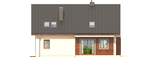 Arizona II G1 - Projekt domu Arizona II G1 - elewacja tylna