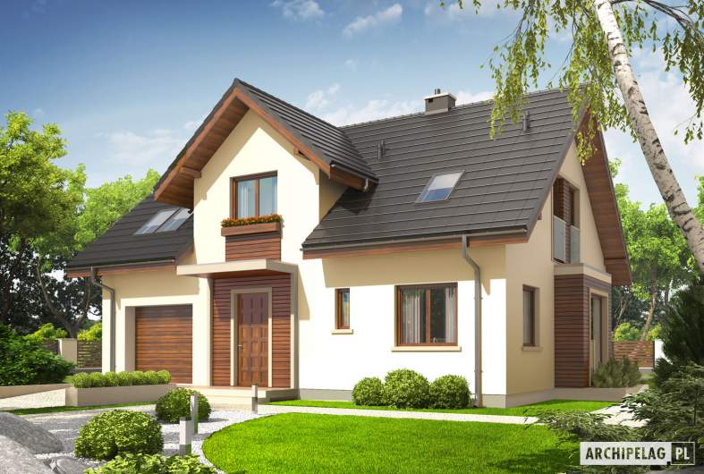 Projekt domu Arizona II G1 - wizualizacja frontowa