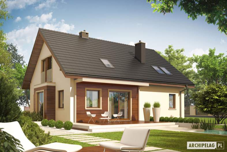 Projekt domu Arizona II G1 - wizualizacja ogrodowa