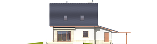 Projekt domu Sebastian G1 - elewacja tylna