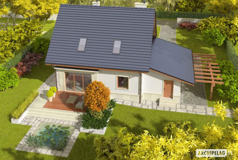 Projekt domu Sebastian G1 - widok z góry