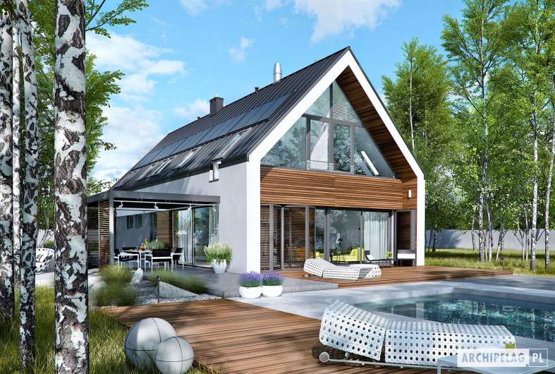 Projekt domu EX 19 G2 soft - wizualizacja ogrodowa