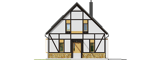 EX 15 Soft - Projekt domu EX 15 soft - elewacja frontowa