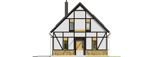 EX 15 Soft - Projekt domu EX 15 soft - elewacja frontowa