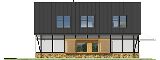 EX 15 Soft - Projekt domu EX 15 soft - elewacja lewa