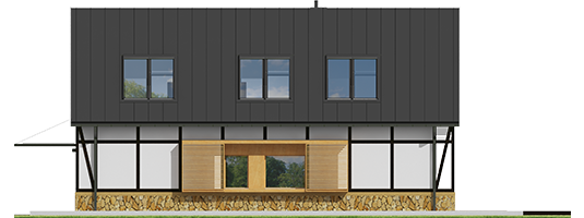 EX 15 Soft - Projekt domu EX 15 soft - elewacja lewa