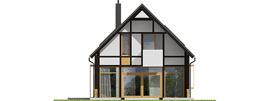 EX 15 Soft - Projekt domu EX 15 soft - elewacja tylna