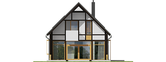 EX 15 Soft - Projekt domu EX 15 soft - elewacja tylna