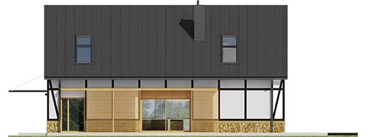 EX 15 Soft - Projekt domu EX 15 soft - elewacja prawa