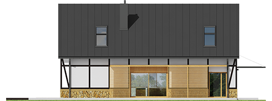 EX 15 Soft - Projekt domu EX 15 soft - elewacja prawa