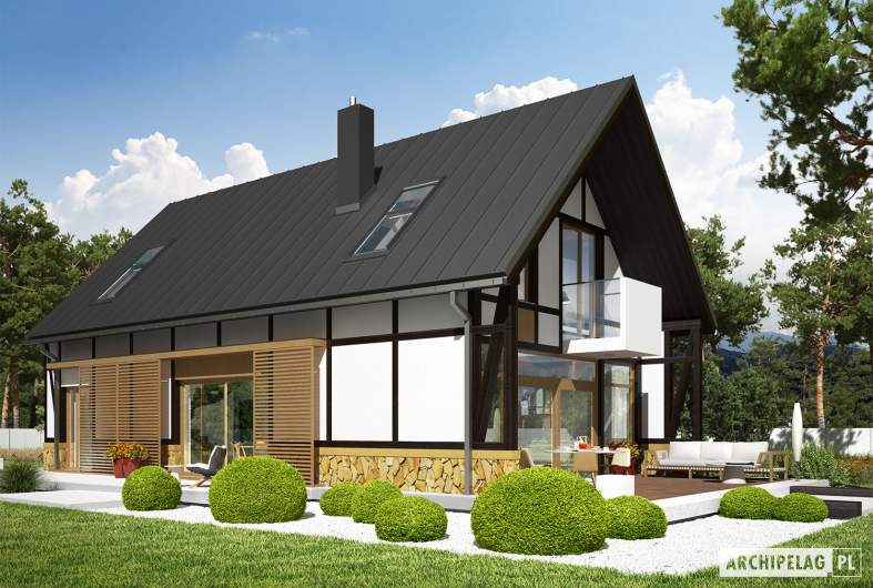 Projekt domu EX 15 soft - wizualizacja ogrodowa
