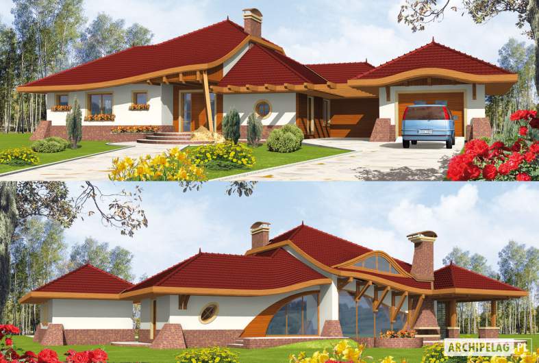 Projekt domu Henryk G1 - wizualizacja frontowa