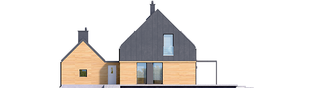 Projekt domu EX 16 G1 - elewacja tylna