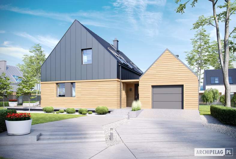 Projekt domu EX 16 G1 - wizualizacja frontowa