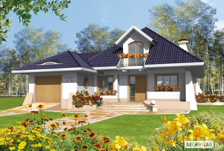 Projekt domu Milena II G1 - wizualizacja frontowa