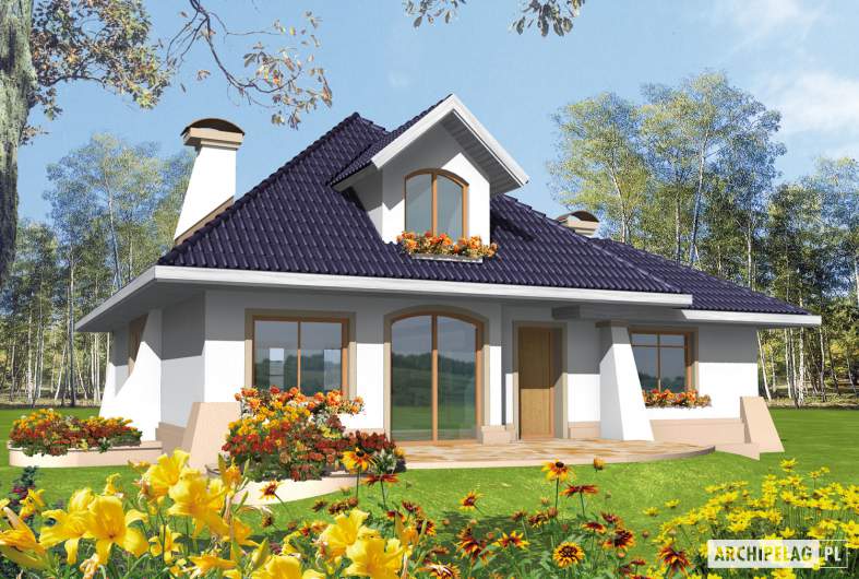 Projekt domu Milena II G1 - wizualizacja ogrodowa