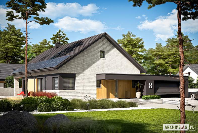 Projekt domu Daniel VII G2 ENERGO PLUS - wizualizacja frontowa