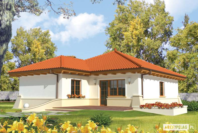 Projekt domu Edyta (e. III) - wizualizacja ogrodowa