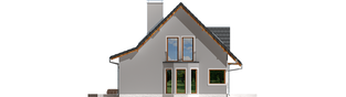 Projekt domu Demi G1 (wersja B) - elewacja lewa