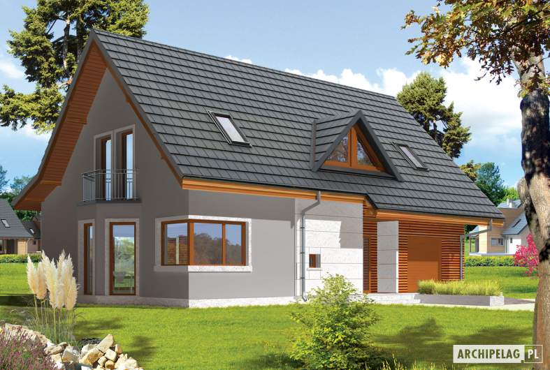 Projekt domu Demi G1 (wersja B) - wizualizacja frontowa