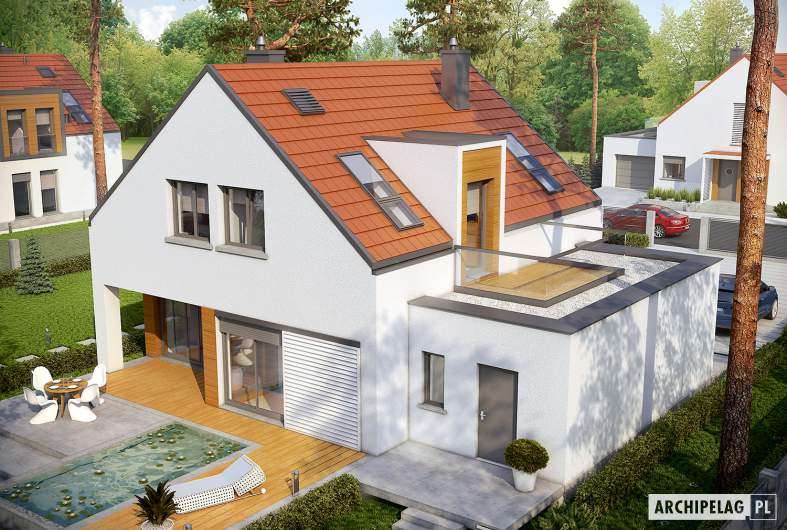 Projekt domu Pedro II G1 ENERGO - widok z góry