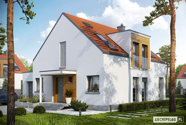 Projekt domu Pedro II G1 ENERGO - wizualizacja frontowa