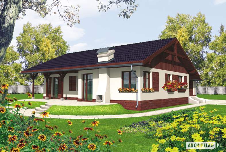 Projekt domu Romina G2 - wizualizacja ogrodowa