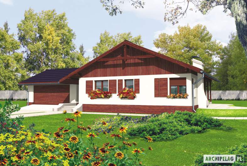 Projekt domu Romina G2 - wizualizacja frontowa