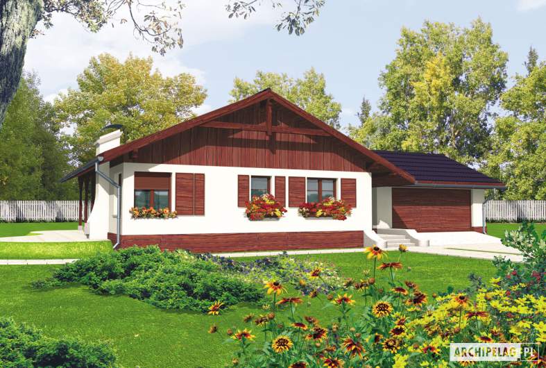 Projekt domu Romina G2 - wizualizacja frontowa