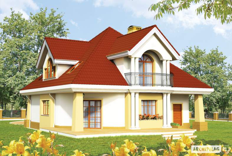 Projekt domu Emilka G1 - wizualizacja ogrodowa