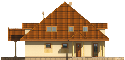 Vlad G2 - Projekt domu Władzia G2 - elewacja prawa