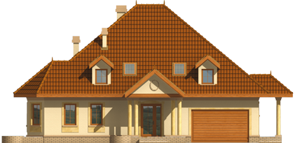 Vlad G2 - Projekt domu Władzia G2 - elewacja frontowa