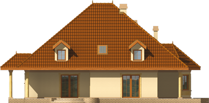 Vlad G2 - Projekt domu Władzia G2 - elewacja tylna