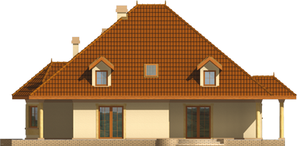 Vlad G2 - Projekt domu Władzia G2 - elewacja tylna